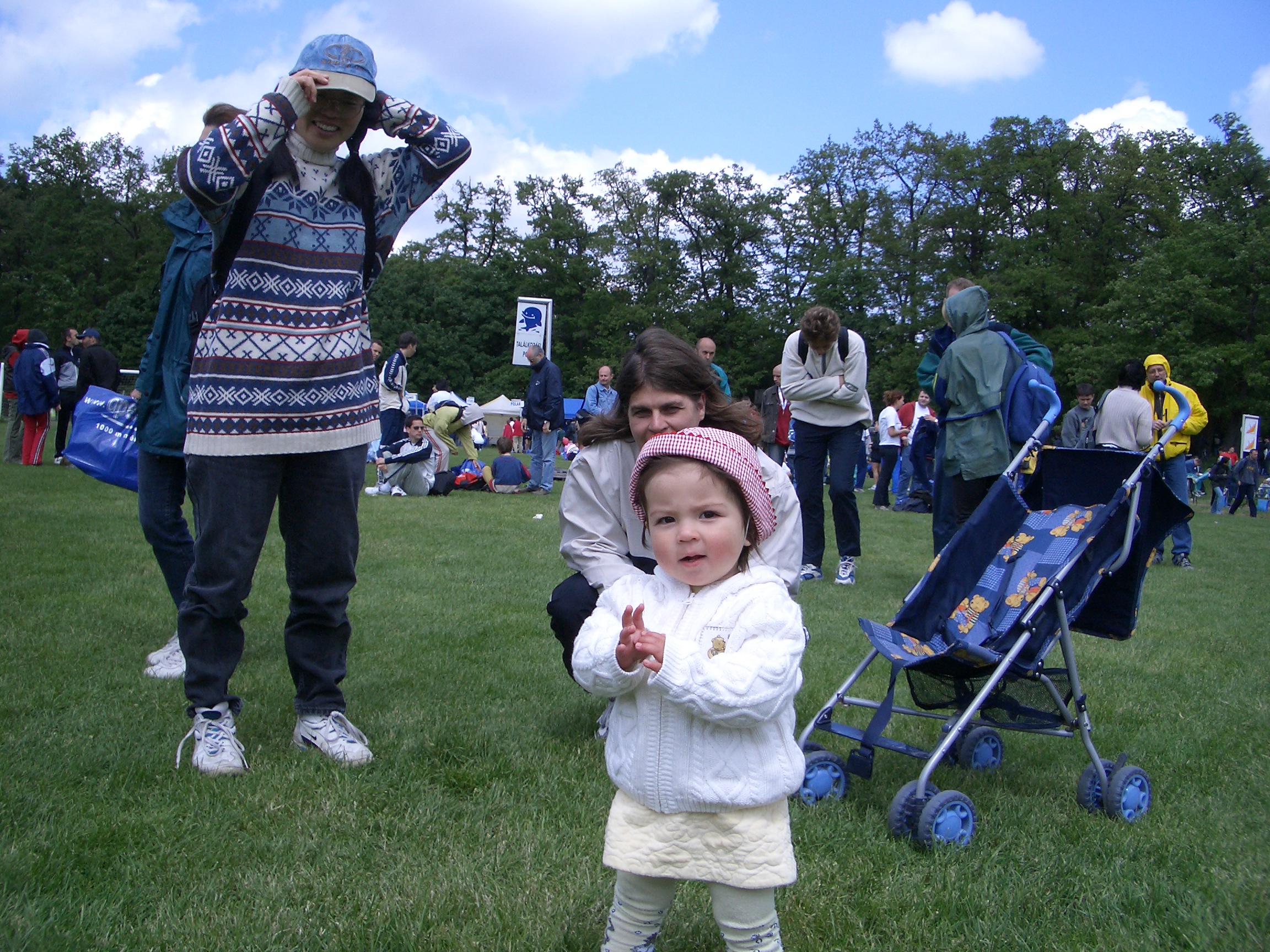 Nomi is playing in a park